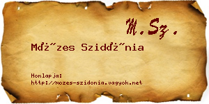 Mózes Szidónia névjegykártya